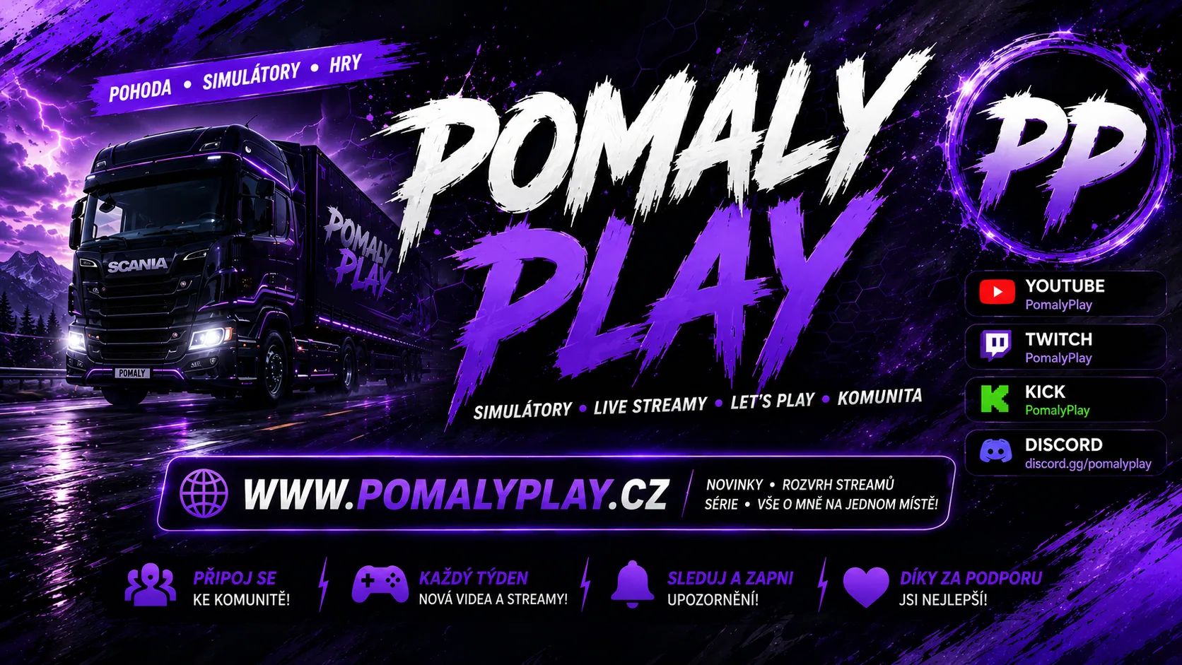 Pomaly Play – simulátory, streamy a komunita